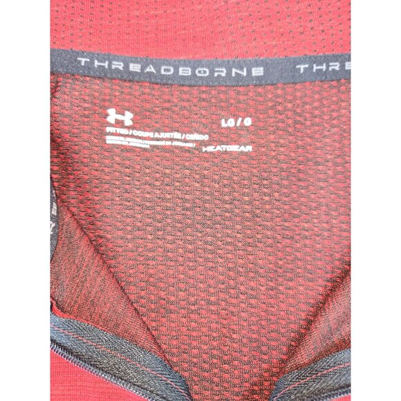 Under Armour Mens Threadborne Heatgear 1/4 Zip Pullover Large - Picture 5 of 8
